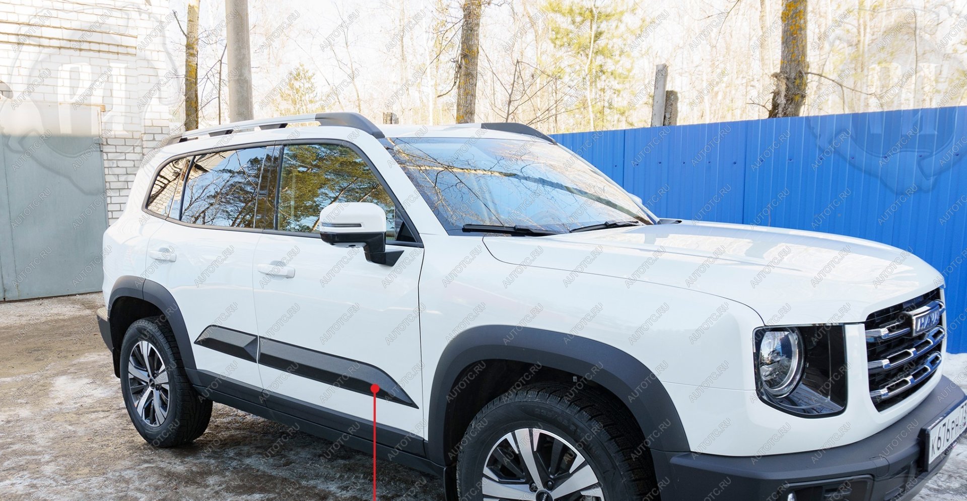 1 629 р. Молдинг двери передний левый Русская Артель  Haval Dargo (2022-2025) (глянец под покраску)  с доставкой в г. Королёв