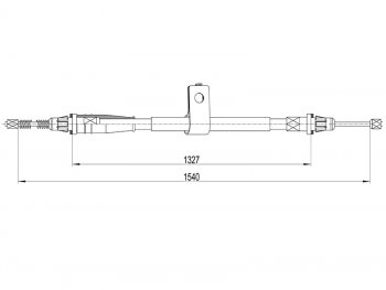 Трос стояночного тормоза LH SAT Nissan (Нисан) Micra (Микра)  K12 (2002-2010) K12 5 дв. дорестайлинг, 5 дв. 2-ой рестайлинг