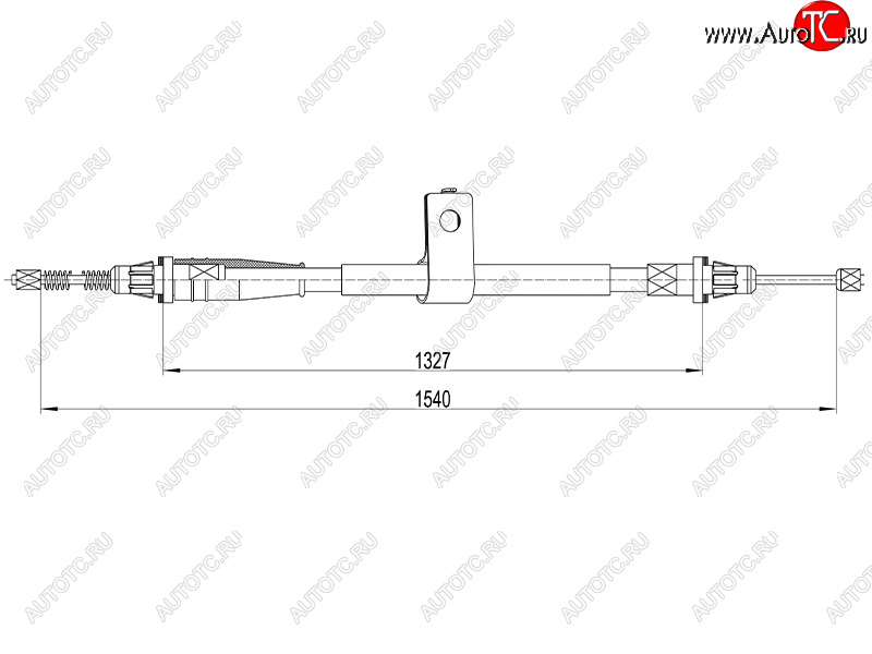 2 759 р. Трос стояночного тормоза LH SAT  Nissan Micra  K12 (2002-2010) 5 дв. дорестайлинг, 5 дв. 2-ой рестайлинг  с доставкой в г. Королёв