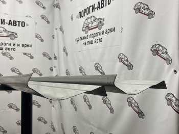 Правый ремонтный кузовной порог Пороги-Авто Mitsubishi (Митсубиси) Pajero (Паджеро) ( 3 V70,  3 V60) (1999-2006) 3 V70, 3 V60 дорестайлинг, дорестайлинг, рестайлинг, рестайлинг ()