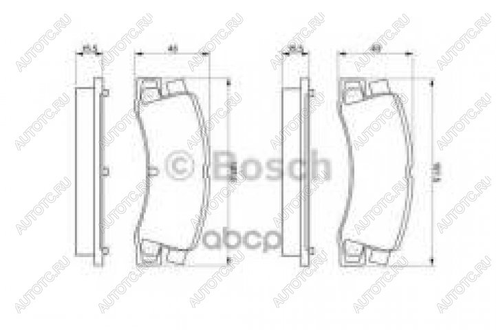 1 499 р. Колодки тормозные передние (4шт.) BOSCH KIA Carens UN (2006-2013)  с доставкой в г. Королёв