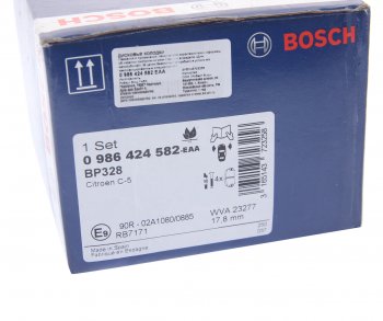 2 999 р. Колодки тормозные передние (4шт.) BOSCH  CITROEN C5  RD (2008-2021) дорестайлинг, седан, рестайлинг, седан  с доставкой в г. Королёв. Увеличить фотографию 4