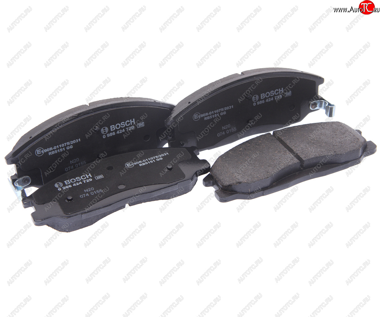 2 499 р. Колодки тормозные передние (4шт.) BOSCH  Hyundai Santa Fe  SM (2000-2012), Hyundai Trajet (1999-2008), KIA Sorento ( BL,  XM,  MQ4) (2002-2022)  с доставкой в г. Королёв