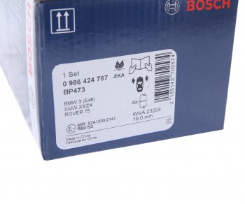 3 499 р. Колодки тормозные передние (4шт.) BOSCH BMW 3 серия E46 седан дорестайлинг (1998-2001)  с доставкой в г. Королёв. Увеличить фотографию 4