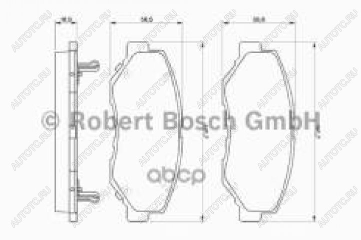 2 659 р. Колодки тормозные передние (4шт.) BOSCH Honda CR-V RE1,RE2,RE3,RE4,RE5,RE7 дорестайлинг (2007-2010)  с доставкой в г. Королёв