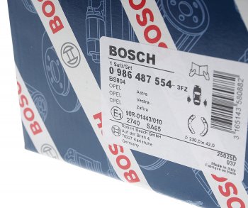 3 199 р. Колодки тормозные задние барабанные 4шт. BOSCH Opel Astra G седан (1998-2005)  с доставкой в г. Королёв. Увеличить фотографию 3