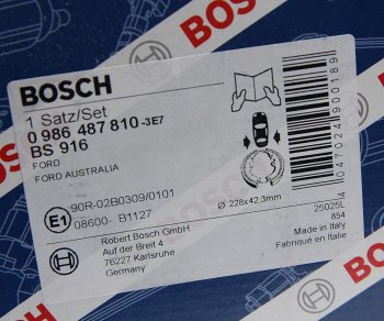 3 069 р. Колодки тормозные задние барабанные (4шт.) BOSCH Ford Focus 2 хэтчбэк 5 дв. дорестайлинг (2004-2008)  с доставкой в г. Королёв. Увеличить фотографию 4