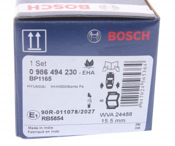 3 189 р. Колодки тормозные задние (4шт.) BOSCH Hyundai Santa Fe CM дорестайлинг (2006-2009)  с доставкой в г. Королёв. Увеличить фотографию 4