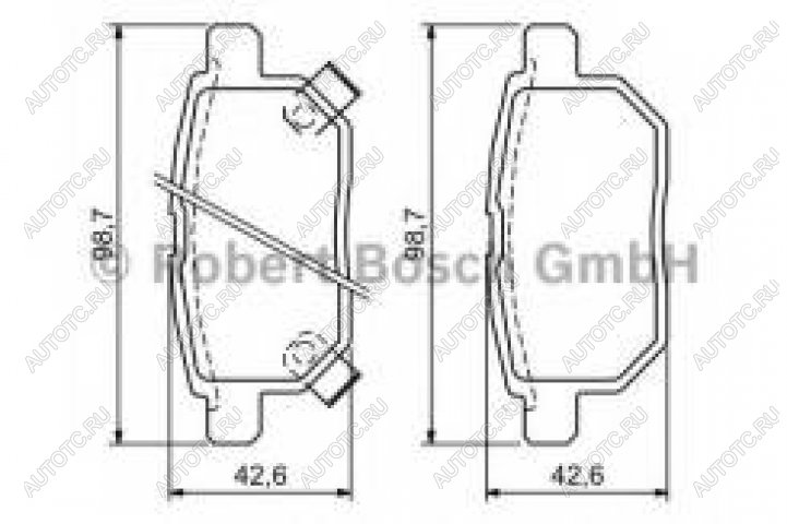 1 559 р. Колодки тормозные задние (4шт.) BOSCH Toyota Auris E150 хэтчбэк 5 дв. дорестайлинг (2006-2010)  с доставкой в г. Королёв