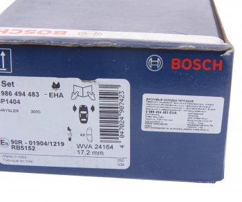 5 499 р. Колодки тормозные передние (4шт.) BOSCH Chrysler 300C LX седан (2004-2011)  с доставкой в г. Королёв. Увеличить фотографию 4