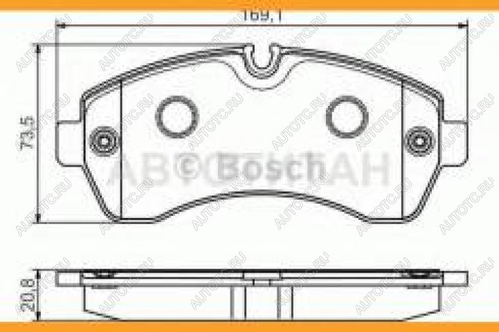 4 399 р. Колодки тормозные передние (4шт.) BOSCH Mercedes-Benz Sprinter W905 рестайлинг (2000-2006)  с доставкой в г. Королёв