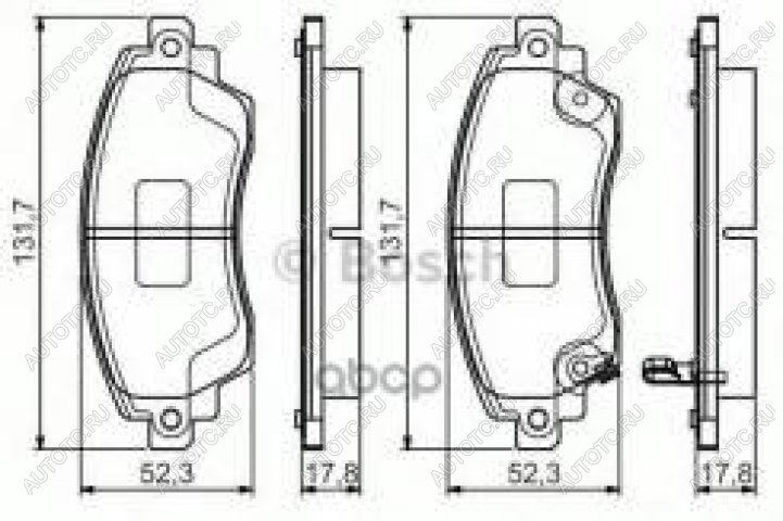 2 379 р. Колодки тормозные передние (4шт.) BOSCH Toyota Corolla E110 седан дорестайлинг (1997-2000)  с доставкой в г. Королёв