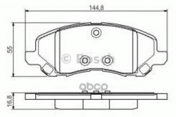 2 599 р. Колодки тормозные передние (4шт.) BOSCH Mitsubishi Pajero 4 V90 дорестайлинг (2006-2011)  с доставкой в г. Королёв. Увеличить фотографию 1