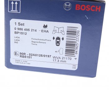 2 099 р. Колодки тормозные передние (4шт.) BOSCH Лада 2108 (1984-2003)  с доставкой в г. Королёв. Увеличить фотографию 4