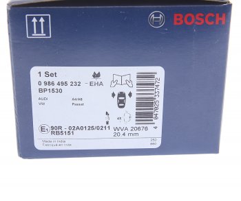 2 899 р. Колодки тормозные передние (4шт.) BOSCH Audi A4 B6 седан (2000-2006)  с доставкой в г. Королёв. Увеличить фотографию 4