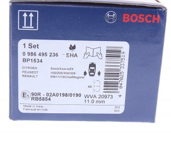 829 р. Колодки тормозные задние (4шт.) BOSCH Peugeot 206 универсал 2EK рестайлинг (2002-2006)  с доставкой в г. Королёв. Увеличить фотографию 3