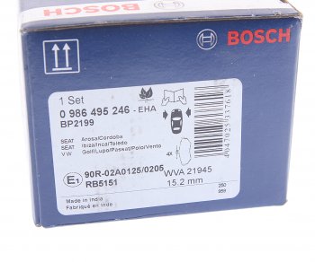 1 559 р. Колодки тормозные передние (4шт.) BOSCH Volkswagen Golf 5 хэтчбэк (2003-2009)  с доставкой в г. Королёв. Увеличить фотографию 4