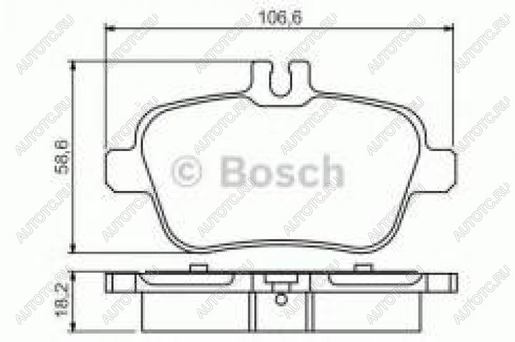 2 299 р. Колодки тормозные задние (4шт.) BOSCH Mercedes-Benz A class W176 дорестайлинг, хэтчбэк 5 дв. (2012-2015)  с доставкой в г. Королёв