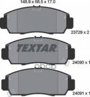 3 899 р. Колодки тормозные передние (4шт.) TEXTAR Honda Civic FK,FN хэтчбэк 5 дв. дорестайлинг (2005-2008)  с доставкой в г. Королёв. Увеличить фотографию 1