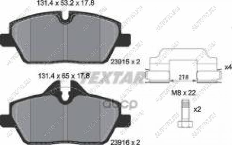 4 549 р. Колодки тормозные передние (4шт.) TEXTAR BMW 1 серия E81 хэтчбэк 3 дв. рестайлинг (2007-2012)  с доставкой в г. Королёв