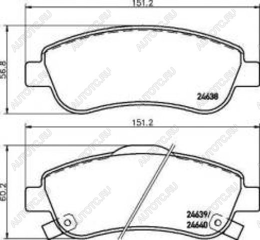 4 299 р. Колодки тормозные передние (4шт.) TEXTAR Honda CR-V RE1,RE2,RE3,RE4,RE5,RE7 дорестайлинг (2007-2010)  с доставкой в г. Королёв