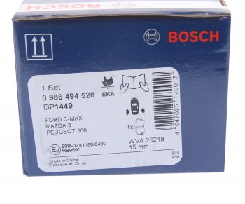 2 679 р. Колодки тормозные задние (4шт.) BOSCH Mazda 3/Axela BK дорестайлинг седан (2003-2006)  с доставкой в г. Королёв. Увеличить фотографию 4