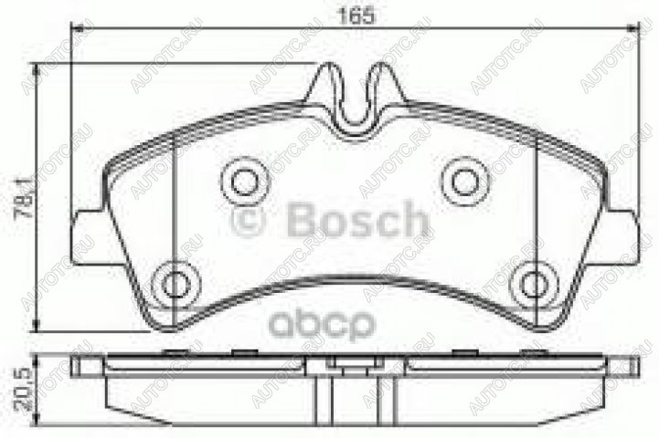 3 099 р. Колодки тормозные задние (4шт.) BOSCH Mercedes-Benz Sprinter W905 рестайлинг (2000-2006)  с доставкой в г. Королёв