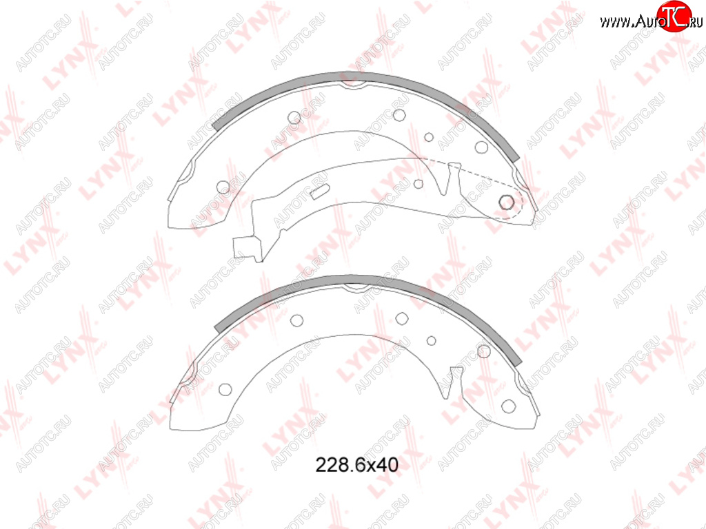 2 249 р. Колодки тормозные задние барабанные(4шт.) LYNX CITROEN Berlingo B9 дорестайлинг (2008-2016)  с доставкой в г. Королёв