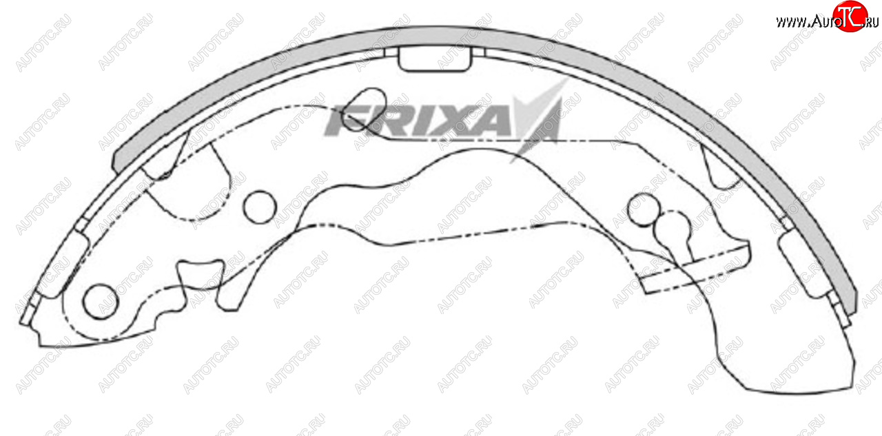 1 199 р. Колодки тормозные задние барабанные (4шт.) HANKOOK FRIXA Hyundai Matrix 1 FC дорестайлинг (2001-2005)  с доставкой в г. Королёв