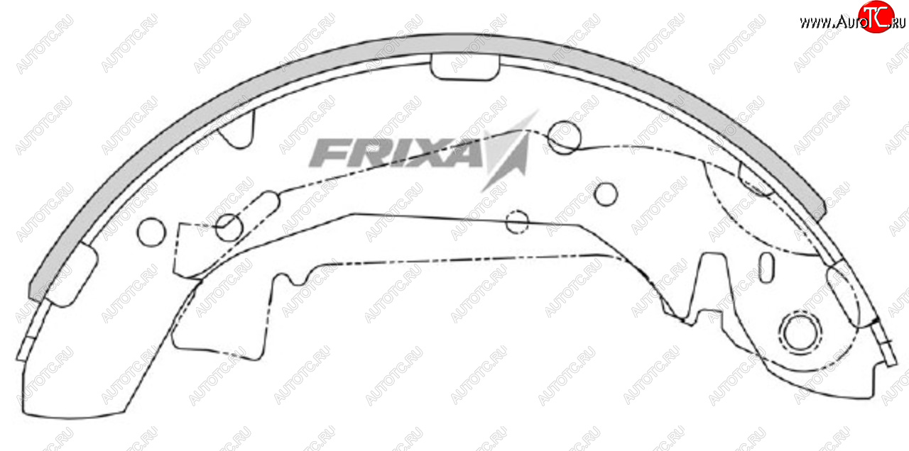 879 р. Колодки тормозные задние барабанные (4шт.) HANKOOK FRIXA Hyundai Matrix 1 FC дорестайлинг (2001-2005)  с доставкой в г. Королёв