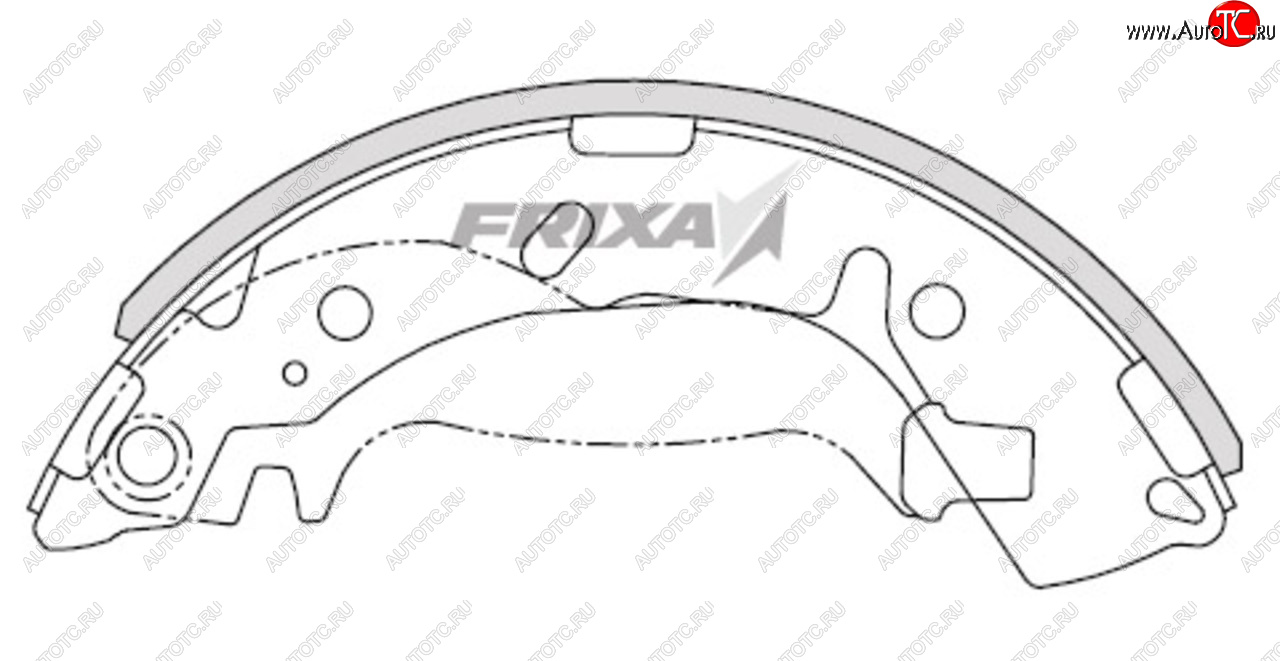 919 р. Колодки тормозные задние барабанные HANKOOK FRIXA Hyundai Getz TB хэтчбэк 5 дв. дорестайлинг (2002-2005)  с доставкой в г. Королёв