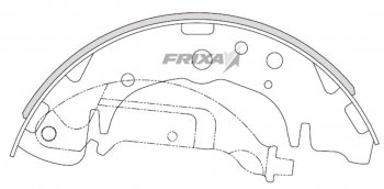 Колодки тормозные задние барабанные (4шт.) HANKOOK FRIXA KIA Carnival UP,GQ минивэн рестайлинг (2002-2006)