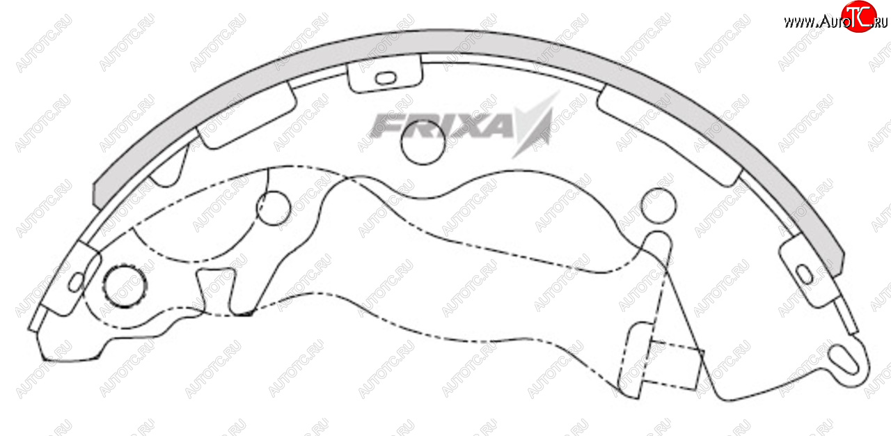 1 339 р. Колодки тормозные передние барабанные (4шт.) HANKOOK FRIXA KIA Rio 3 QB дорестайлингхэтчбек5дв. (2011-2015)  с доставкой в г. Королёв