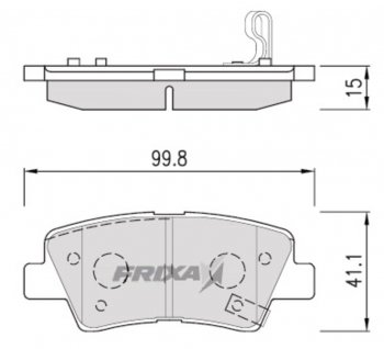 Колодки тормозные задние (4шт.) HANKOOK FRIX Hyundai Sonata NF дорестайлинг (2004-2008)