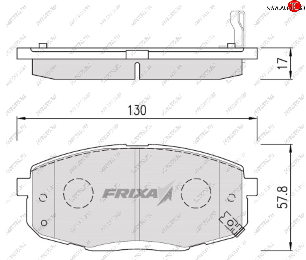 869 р. Колодки тормозные передние (4шт.) HANKOOK FRIXA KIA Ceed 1 ED дорестайлинг, хэтчбэк 5 дв. (2006-2010)  с доставкой в г. Королёв