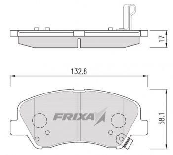 Колодки тормозные передние (4шт.) HANKOOK FRIXA Hyundai Solaris (RBr,  HCR), KIA Rio (3 QB,  4 FB,  4 YB)