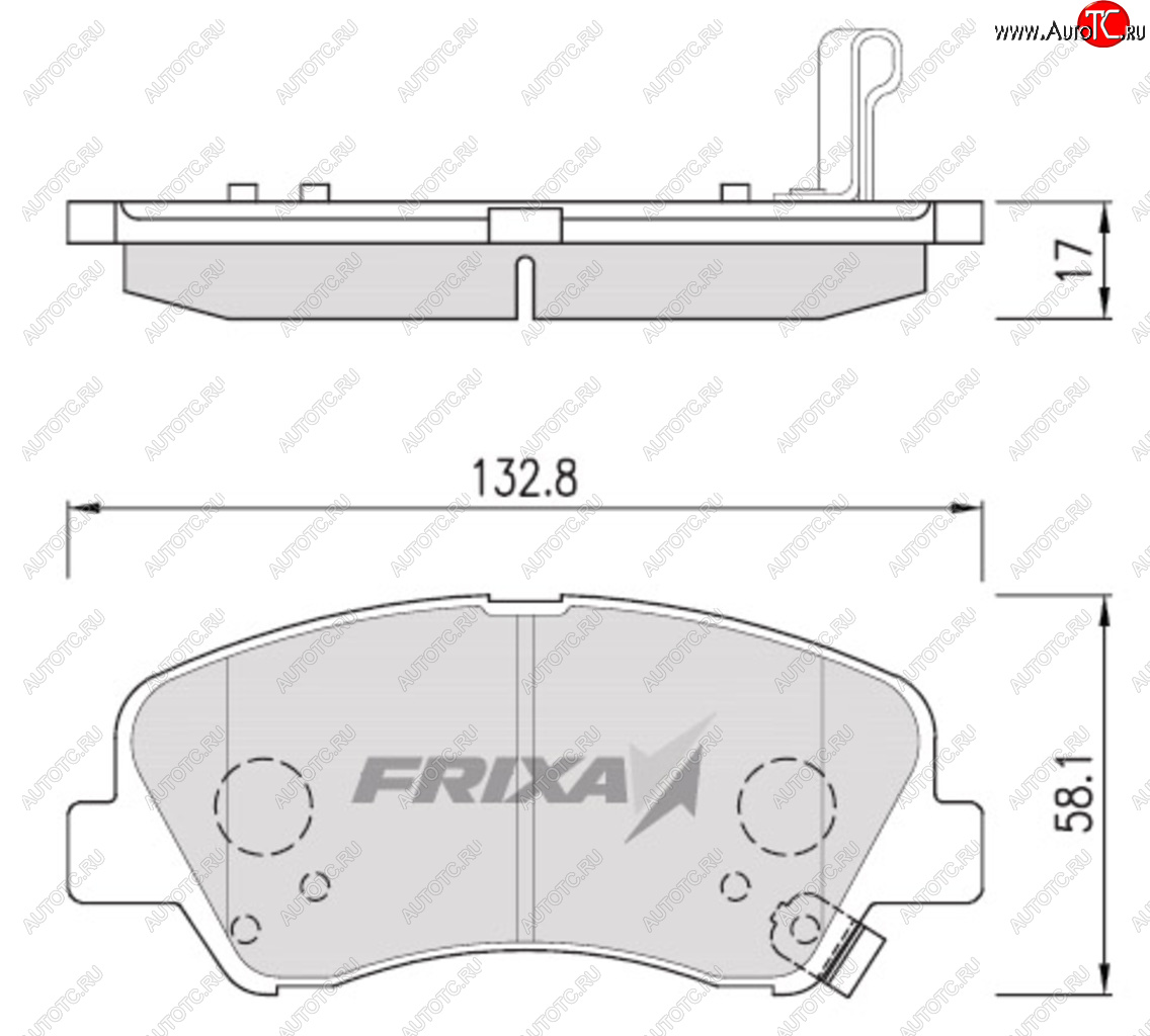 1 299 р. Колодки тормозные передние (4шт.) HANKOOK FRIXA KIA Rio 3 QB дорестайлингхэтчбек5дв. (2011-2015)  с доставкой в г. Королёв