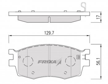 Колодки тормозные передние (4шт.) HANKOOK FRIXA KIA Rio 3 QB дорестайлингхэтчбек5дв. (2011-2015)