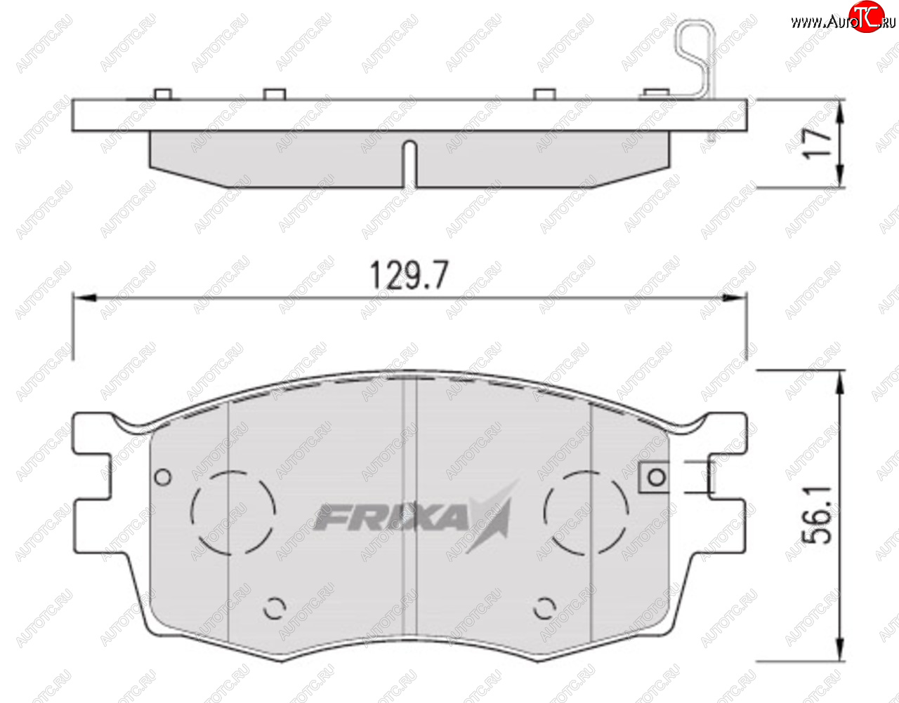 889 р. Колодки тормозные передние (4шт.) HANKOOK FRIXA KIA Rio 3 QB дорестайлинг седан (2011-2015)  с доставкой в г. Королёв