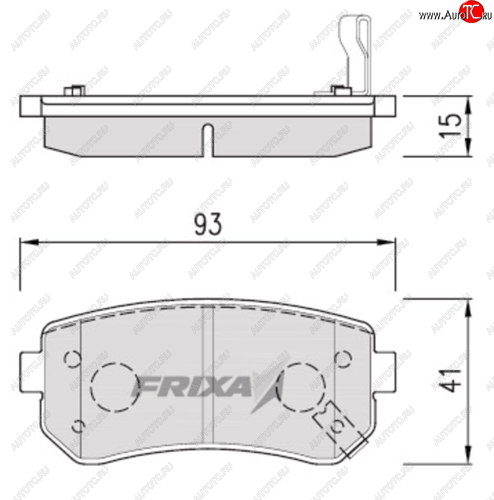 849 р. Колодки тормозные задние (4шт.) HANKOOK FRIXA  Hyundai I30 (FD,  2 GD,  3 PD), KIA Ceed (1 ED,  2 JD,  3 CD), Rio (1 DC,  2 JB,  3 QB,  4 FB,  4 YB)  с доставкой в г. Королёв