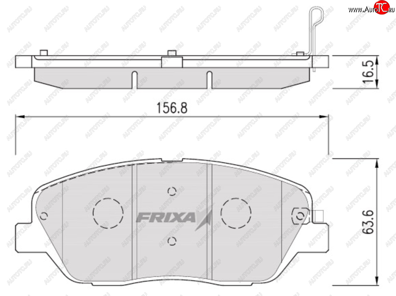 1 169 р. Колодки тормозные передние (4шт.) HANKOOK FRIXA KIA Mohave HM2 (2019-2022)  с доставкой в г. Королёв