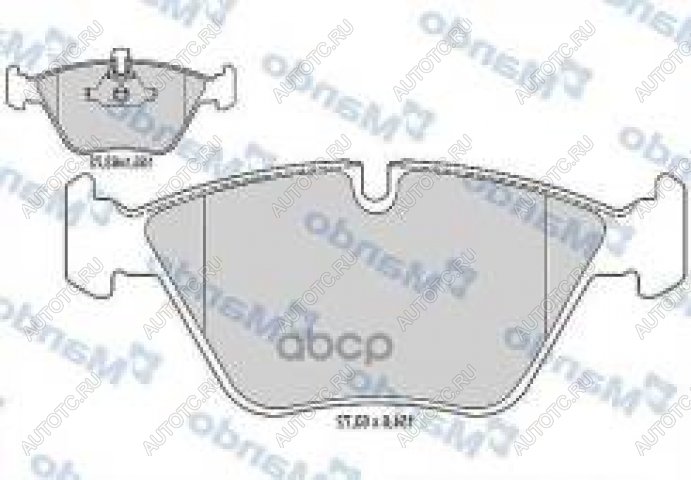 2 599 р. Колодки тормозные передние (4шт.) MANDO  BMW 3 серия  E90 - 5 серия  E60  с доставкой в г. Королёв