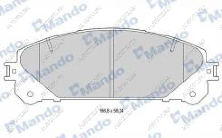2 059 р. Колодки тормозные передние (4шт.) MANDO Toyota Highlander XU40 рестайлинг (2010-2013)  с доставкой в г. Королёв