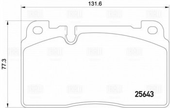 4 099 р. Колодки тормозные передние (4шт.) TRIALLI Audi A7 4G лифтбэк рестайлинг (2014-2018)  с доставкой в г. Королёв. Увеличить фотографию 5