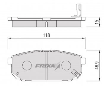 Колодки тормозные задние (4шт.) FRIXA KIA (КИА) Sorento (Соренто) ( BL,  MQ4) (2002-2022) BL, MQ4 дорестайлинг, рестайлинг