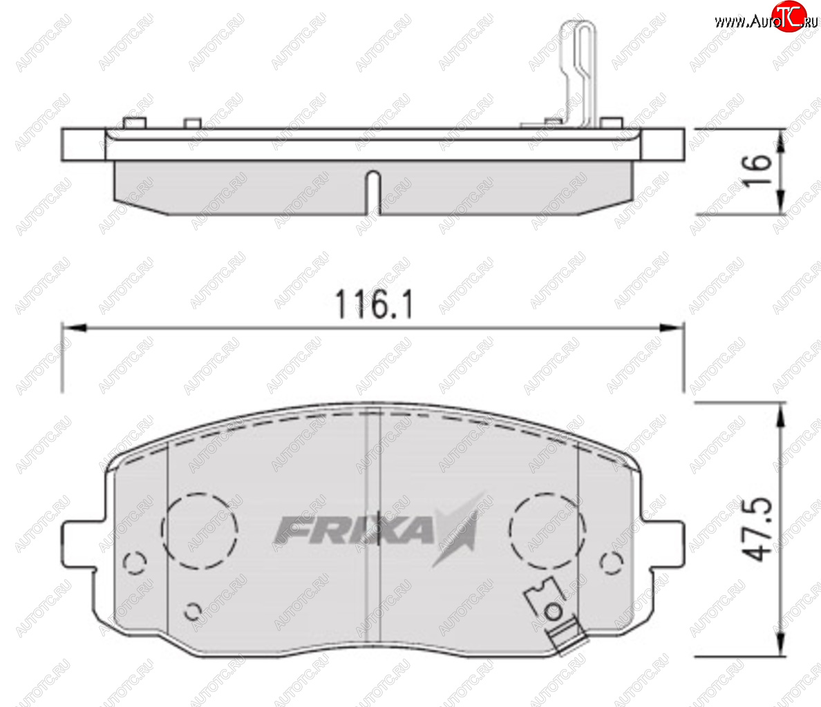 1 439 р. Колодки тормозные передние (4шт.) FRIXA KIA Picanto 1 SA хэтчбэк 5 дв. дорестайлинг (2003-2007)  с доставкой в г. Королёв