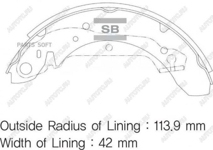 1 199 р. Колодки тормозные задние барабанные (4шт.) SANGSIN Hyundai Sonata Y3 рестайлинг (1996-1998)  с доставкой в г. Королёв