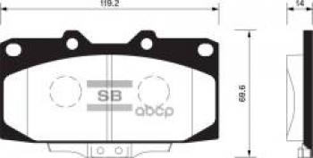 Колодки тормозные передние (4шт.) SANGSIN Subaru (Субару) Impreza (Импреза) ( GD,  GE,  GH,  GJ,  GK,  GT) (2005-2025) GD, GE, GH, GJ, GK, GT седан 2-ой рестайлинг, седан, хэтчбэк, седан, седан дорестайлинг, хэтчбэк дорестайлинг, хэтчбэк рестайлинг