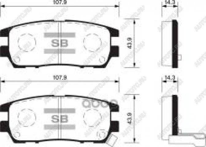 1 269 р. Колодки тормозные задние (4шт.) SANGSIN Mitsubishi Pajero 2 V30/V40 5 дв. дорестайлинг (1991-1997)  с доставкой в г. Королёв