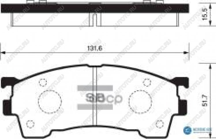 1 899 р. Колодки тормозные передние (4шт.) SANGSIN Mazda 626 GF дорестайлинг седан (1997-1999)  с доставкой в г. Королёв